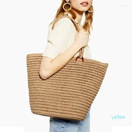 Abendtaschen Frau Shopping Big Bag Fashion Simple Straw Wild Handmade