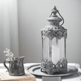Portacandele Tealight Candele in vetro Design per soggiorno Candeliere galleggiante nero Lampadario moderno invernale Bougeoir Decorazioni per la casa