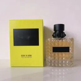Urodzony w perfumach Roma Donna Zapach Eau de uomo Parfum dla kobiet 3,4 uncji 100 ml sprayu kolońskiego długotrwały dobry zapach kwiatowe nuty 379