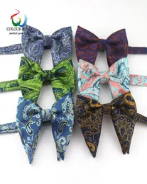 Polyester Big Bowties Groom Men039S Paisley Soft Cravat 1211cm Double Layers Butterfly Gravata Man Wedding Party Women Bow Ti8757431