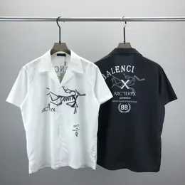 Męskie plus koszulki Polos Hip Hop Fit Fit Curved Białe bawełniane niestandardowe drukowanie mężczyzn Kobiety T Shirt Casual Illty Trend M-XXL 437E