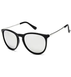 Moda redonda óculos de sol para homens mulheres clássico designer óculos de sol fosco preto quadro espelho uv400 qualidade óculos bom com cases4271124