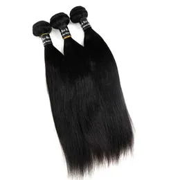 Wefts vison virgem brasileiro cabelo humano tece pacotes de cabelo reto não processado peruano indiano mongol extensões de cabelo atacado