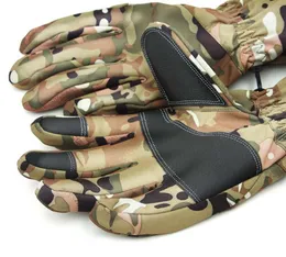 Модные тактические перчатки с сенсорным экраном, камуфляжные натуральная кожа, сохраняющие тепло, спортивные лыжные ветрозащитные армейские перчатки для мужчин8663963