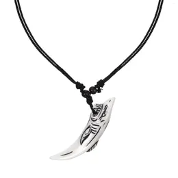 Pendant Necklaces Necklace Chain For Men Wolf Boys Choker Surfer Resin Cool Travel Mens