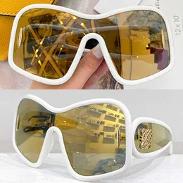 Luxuriöse Damen-Designer-Gesichtsmasken-Sonnenbrille LW40121I, Modemarke, Herren-Wellenmasken-Brille, großer Acetat-Rahmen, braune Gläser, Damen-Reise-Urlaubs-Sonnenbrille