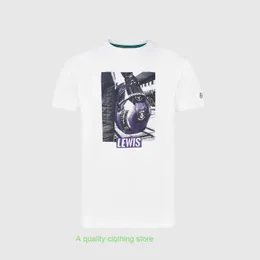 T-shirt a maniche corte da gara di Formula 1 F1 Casco Hamilton Mercedes Benz W12 T-shirt casual a girocollo