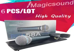 6PCS High Quality BETA58 Vocal Handheld Dynamic Wired Microphone Supercardioid Microfone BETA58 Beta 58 A Mic4564933