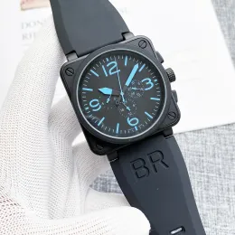 Новые наручные часы мужские колокольчики с автоматическим механическим механизмом часы коричневые кожаные черные резиновые наручные часы Ross часы подарок