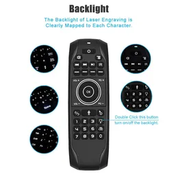 Controls Mini keyboard G7 Backlit Voice Search Smart Air Mouse Gyroscope IR Learning 2.4G Wireless remote for Android TV BOX