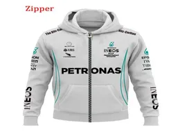 남자의 후드 셔츠 팀 케토 2023 Petronas Motorsport 캐주얼 시즌 지퍼 스웨트 셔츠 봄 가을 Men039S Jackets Co1616471