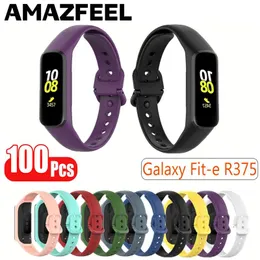 Acessórios 100 unidades/pacote pulseira de relógio de silicone para samsung galaxy fite r375 pulseira inteligente galaxy fit e substituir pulseira de relógio