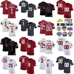 Men College Washington State Cougars Piłka nożna 2 Kyle Williams Jersey 8 Devin Richardson 0 Sam Lockett III 52 Kyle Thornton 25 Jaden Hicks 4 Luke Falk Team University