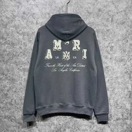 Sweatshirts Otomatik Erkekler Düz Renk Tasarımcı Mektubu Baskı Kalın Uzun Kollu Hoodies Çift Polar Hooed Amiryes Pullover Man Ami 5T0RF5SA