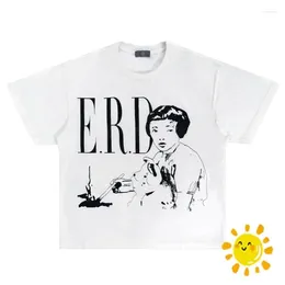 メンズTシャツfasion quality little girl graffiti print erd shirt men men op tee tシャツ