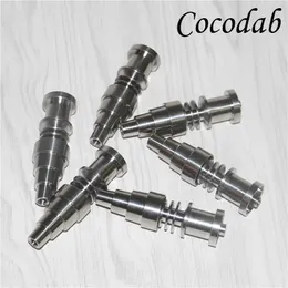 بار GR2 Universal Domleless Titanium Nail Titanium GR2 Nails 10mm 14mm 18mm Glass Bong Water Pipe 6in1 Titanium Dab Dab Dab Rig