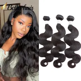 Weaves SALE Body Wave Hair Bundles Remy Virgin Human Hair Extensions Weaves Quality 11A 3/4 Bundle Bella Hair