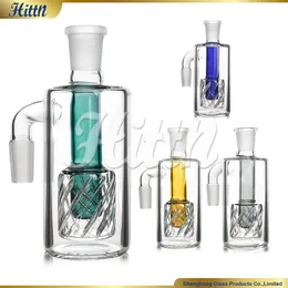 Hittn Ash Catcher 14mm 90 Degree Showerhead Perc Ashcatcher Smoking Accessories for Glass Bong Beaker Water Pipe Recycler Bong Dab Rig