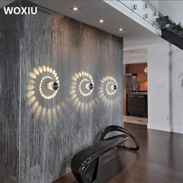 ランプwoxiu 3w led wall light aluminum天井ライトバスルームランプモダンなstahler効果バスルームリビングルームの壁のライト