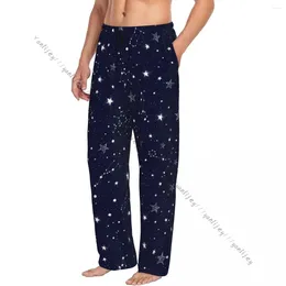 Мужская одежда для сна, повседневные пижамы, штаны для сна, свободные брюки «Космос Галактика», Созвездие Зодиака, Звезда, удобная одежда для сна
