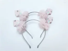 Hair Accessories Boutique 10pcs Fashion Cute Glitter Star Icecream Hairbands Gauze Floral Cartoon Sticks Princess Headwear