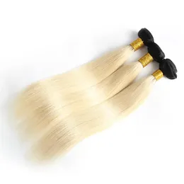Утки Ombre Бразильские пучки волос Virgin Human Hair Weft Weft 1B613 Блондинка Двухцветная необработанная перуанская индийская монгольская наращивание волос