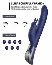 Rabbit Vibratorrealistisk dildo Uppvärmning av penis vibrator klitoris stimulat massager kvinnliga sexleksaker för kvinnor8772938