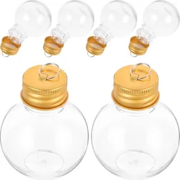 Vases Christmas Spherical Bottle Iced Coffee Bottles Transparent Outdoor Juice Multi-function Milk Bulb Shaped Portable Clear