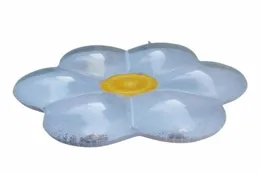 Inflatable Floats Tubes 160cm White Flower Shape Swimming Float Sequins Swim Pool Water Toy3206564