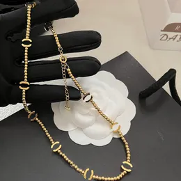 Fascino Collane di design da donna Pendenti con lettere di marca Collana in acciaio inossidabile placcato oro Collana girocollo Catene di cristallo Regali di gioielli da sposa di moda