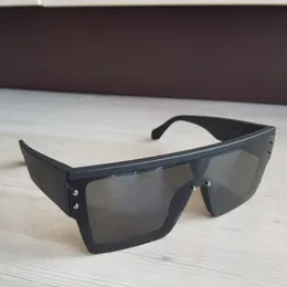Rechteckige Sonnenbrille Mattschwarz/Dunkelgraue Linse 1583 Wai mea Herren-Designer-Sonnenbrille Shades Sunnies Gafas de Sol UV400 Brillen mit Box