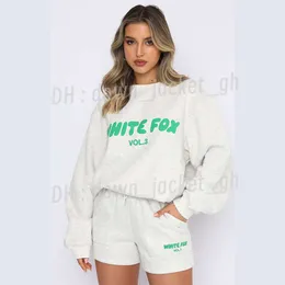 2024 Nieuwe Mode High Street Trendy Trainingspak Witte Vos Trui Engelse Letter Gedrukte Trui Met Broek De Pluche Trui Set voor Vrouwen 990