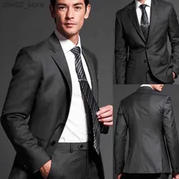 Men's Suits Blazers 2023 Custom Made Men Suit Set Tailor Made Suit Regular Bespoke Charcoal Wedding Suits For Men Slim Fit Groom Tuxedos For Men Q230103