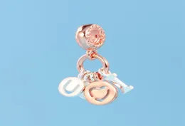 New temperament charm beads for 925 sterling silver plated rose gold elegant DIY beaded pendant small accessories with box7538451