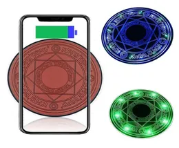 2021 Universal Qi 10W Fast Charge Wireless Charger Glowing Magic Array Charging Pads for iPhone Samsung Huawei Xiaomi Mobile Phone1789575