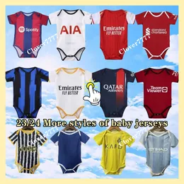 23 24 bebê futebol jersey crianças camisas de futebol 2023 2024 MESSIS home NEYMARS futebol futebol camisa bebê futebol RONALDOS bebê treino MBAPPE away 3dr take