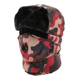 Top Fashion Männer Uniex Winter Ski Cap Casual Frauen Bunte Ohr Kappen Männlich Outdoor Warme Hut Schutz Gesicht Winddicht Gorras 240103