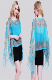 Chiffon Scarf Women Beachwear Poncho Tunic Shawl Cape Paisley Print Kaftan Bikini Swimsuit Cover Up DP989114 Scarves1608058