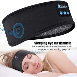 Bluetooth 5.0 아이 마스크 헤드셋 잠자는 음악 헤드 밴드 소프트 탄성 편안한 무선 헤드폰 탈착식 및 세척 가능