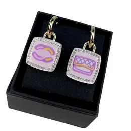 Orecchini in resina Gioielli di design Gioielli da donna Accessori moda Simpatici orecchini quadrati rosaNuovi prodotti