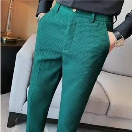 Calças 2022 terno masculino calças primavera e verão negócios calças casuais moda masculina de alta qualidade cor sólida calças finas 2836