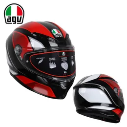 Kasklar Moto AGV Motosiklet Tasarımı Konfor AGV K6 Bisiklet Bisikletçi Erkek ve Kadın Motosiklet Yarışı Tam Yaz Güvenliği Kask K6S I9V4