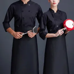 Kockjacka Snabbtorkning Uniform Stand Collar Stylish Men Kvinnor Skjorta bakverkskläder Arbetskläder 240102