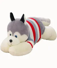 Dorimytrader Clássico Gordo Husky Brinquedo de Pelúcia Jumbo Stuffed Animal Husky Boneca Travesseiro Brinquedos para Cães para Crianças Decoração de Presente 71 polegadas 180cm1527451