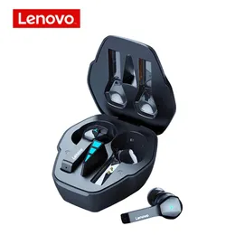 Hörlurar Lenovo HQ08 TWS -spelörhängen ACC HIFI Low Latency Bluetooth Hörlurar Ljud Buildin Mic Wireless Earphone Waterproof Headset