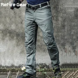 ReFire Gear Pantaloni cargo tattici militari da uomo Pantaloni da combattimento dell'esercito della forza speciale SWAT Pantaloni di cotone multitasche impermeabili di grandi dimensioni 240102