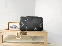 Monederos Nuevo estilo de moda monedero hombres mujeres Monederos dama Cuero Clásico VINTAGE monedero carteras clave mini billetera con caja bolsa para polvo Ge