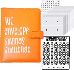 Partihandel Ocean Shipping 100 Envelope Challenge Loose-Leaf Book 100-Day Money Saving Book Money Saving Challenge Cash Savings Handbook