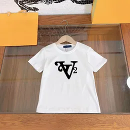 Designer crianças verão camisetas meninas meninos 100% algodão camisas crianças luxo v designers tees bebê outwear roupas estudantes manga curta CHD2401037-6