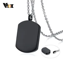 Vnox Mens Cremation Urn Necklace Black Stainless Steel Dog Pendant Memorial Cherish Love Gifts Jewelry 2010131622675